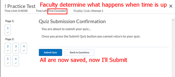 D2L quiz types