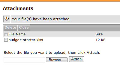 Attachment dialog 2