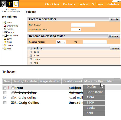 Webmail Folders