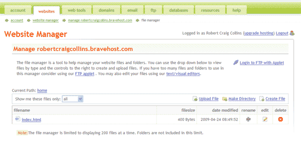 Bravenet File Manager
