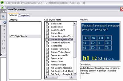 CSS with DreamWeaver