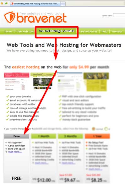 Free web hosting