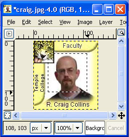 GIMP selection example