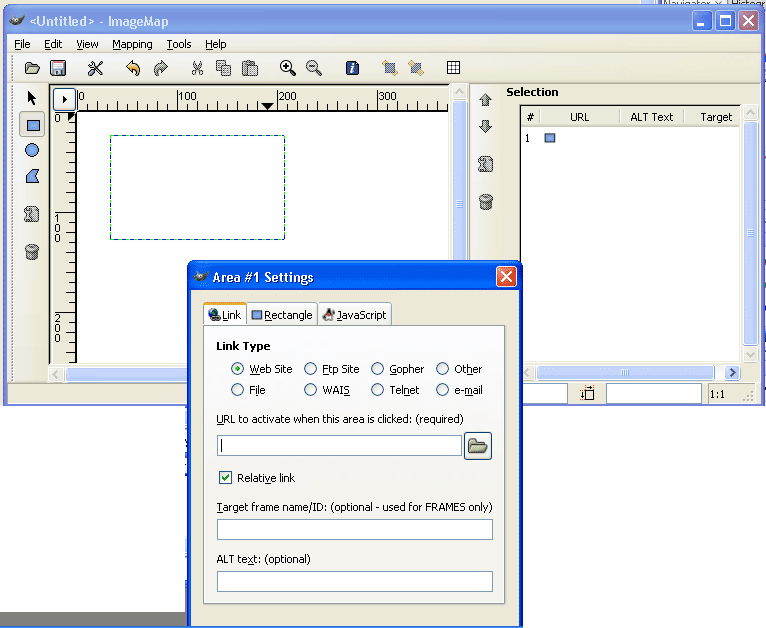 GIMP link hotspot 