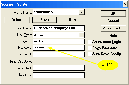 wsftp log in