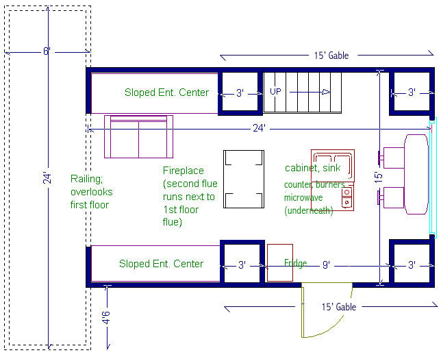 A-Frame 2nd floor plan