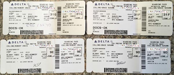 Boarding passes