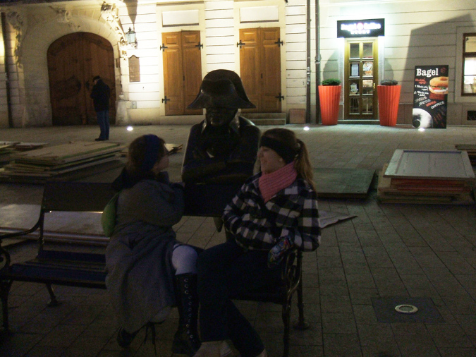 French Embassy, and whimsical statue