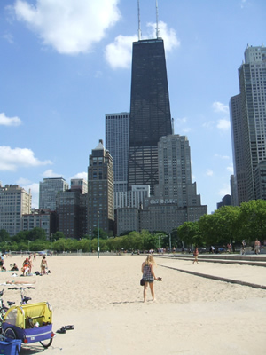 Oak Street Beach in Chicago