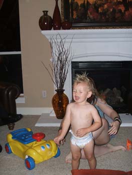 AJ after the bath