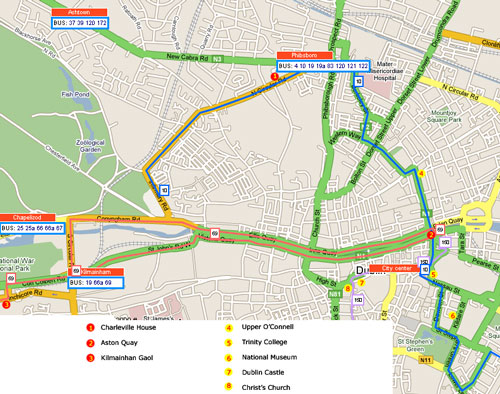 Siteseeing Map, Dublin