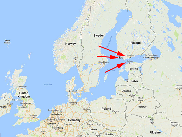 Helsinki, Turku, and Tallinn 