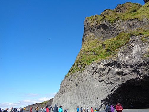 South Coast Tour Reynisfjara Black Sand Beach, basalt formations, and cave