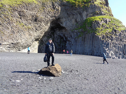 South Coast Tour Reynisfjara Black Sand Beach, basalt formations, and cave