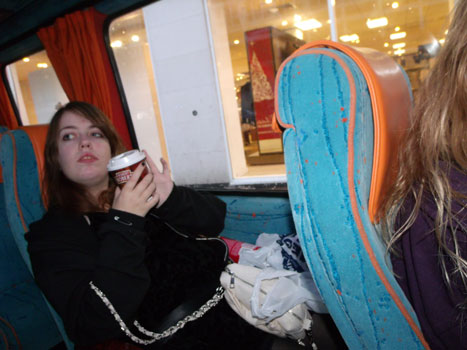 Gracie on the bus