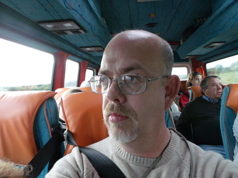 On the mini bus