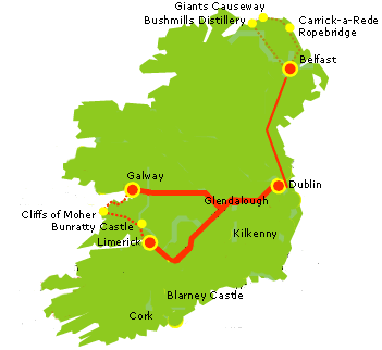 Map of Ireland