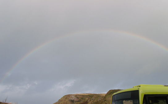 Giant's Causeway rainbow
