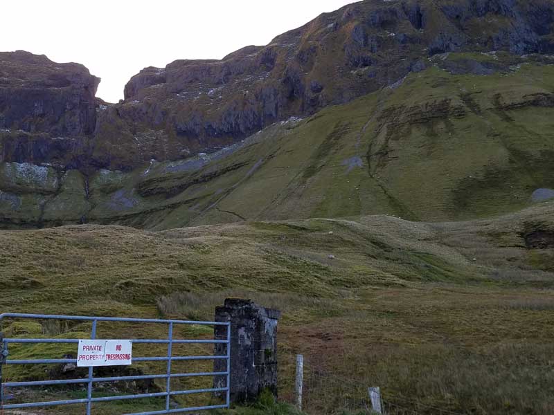 Near Gleniff Barytes mill site