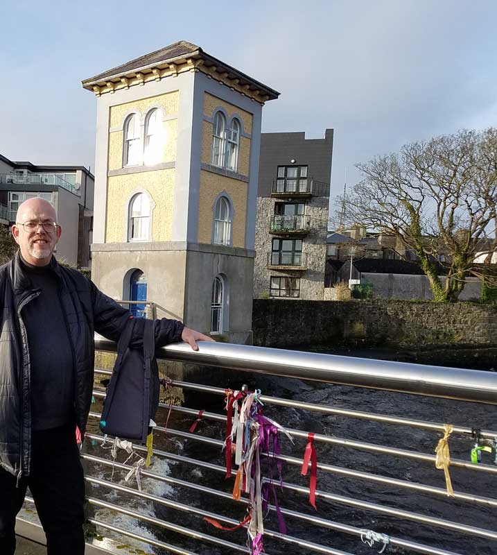 Victorian watchtower on the River Corrib, Galway