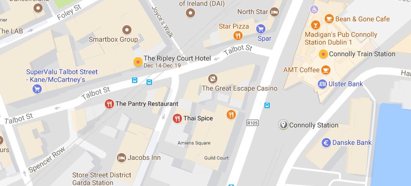 Map of hotel area