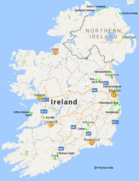 Map of Ireland