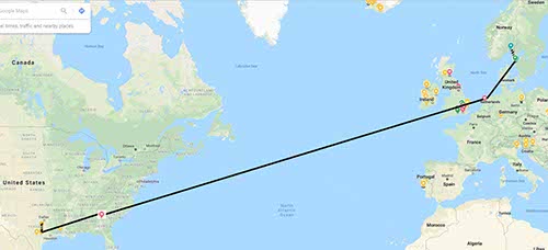 Trip overview map