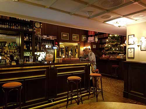 John Scott's pub, for dinner