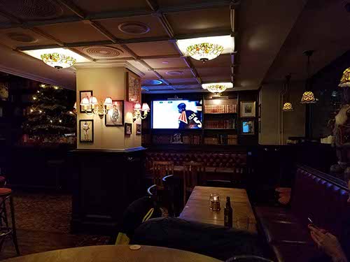 John Scott's pub, for dinner
