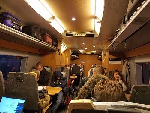 Train from Fredrikstad, Norway to Göteborg, Sweden