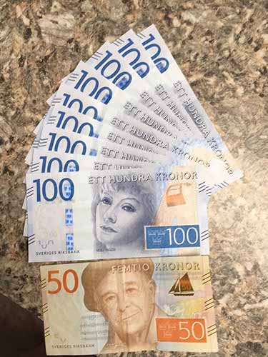Exchanged our Sweden Krona