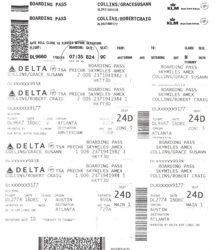 Boarding Passes