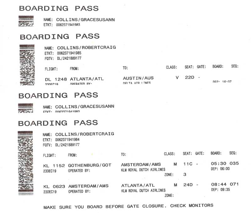 Boarding Passes