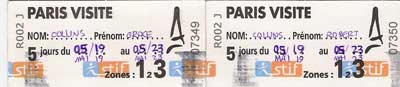 Metro tickets