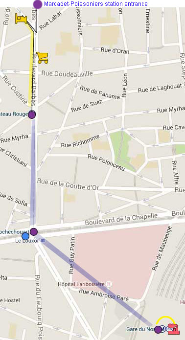 Hotel area map