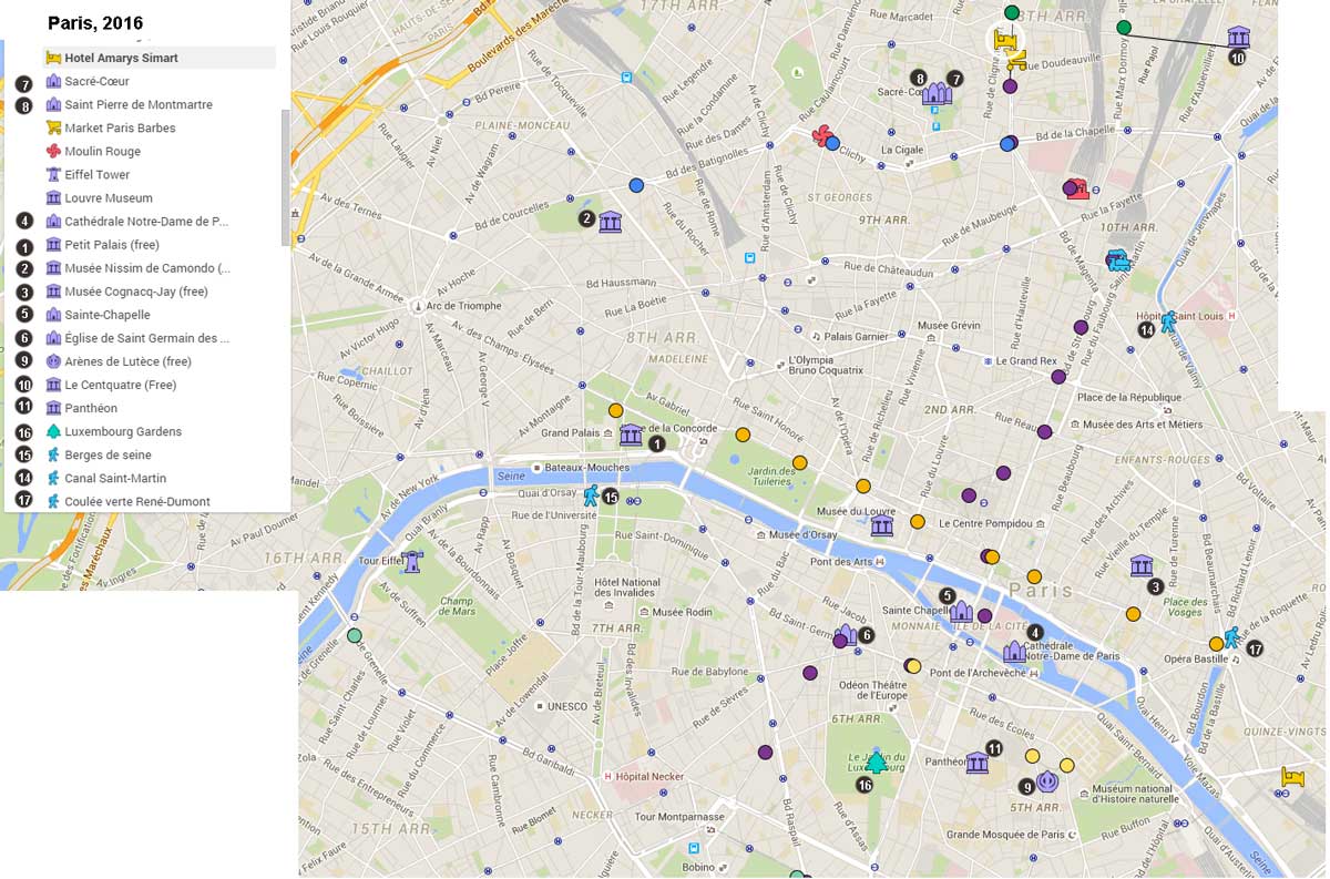 Paris area map