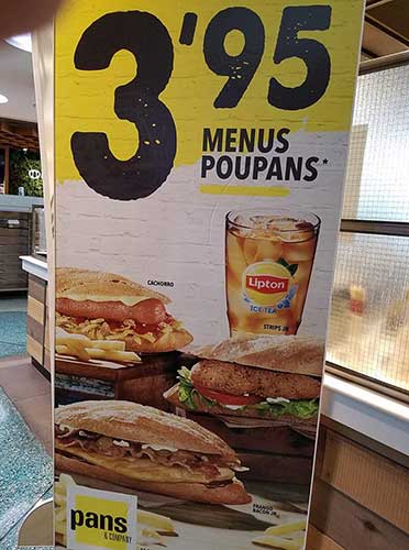 Chicken Bacon Menu
