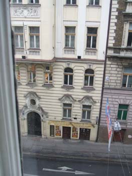 View out of room 20, Hotel Venezia, Prague