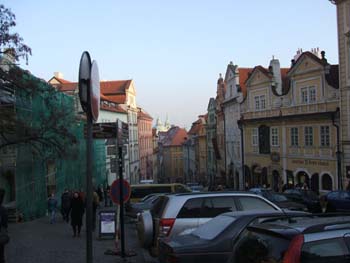 Near Prague Castle, looking down Thunovská