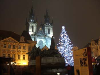 Night view of Tyn Church, Staré Mesto Old Town