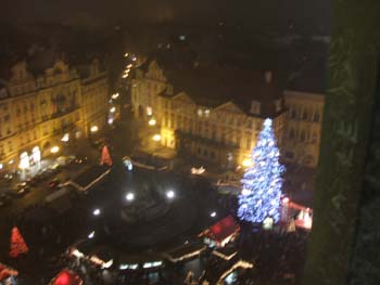 View from top of Clock tower, Staré Mesto Old Town, Prague