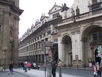 past St. Francis, the Klementinum in Old Town (Staré Mesto ) Prague
