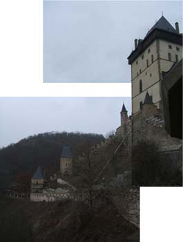 View of castle from Karlstejn courtyard