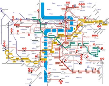 Prague Tram and Bus Map