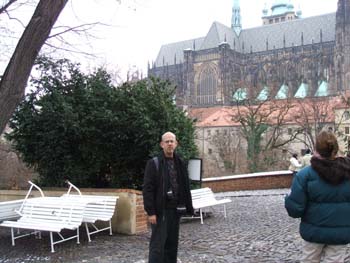 Craig in front of St. Vitus, Prague Castle