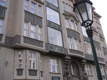 Near Plaque on New Old Synagogue (Staronová Synogoga), Josefov, Prague