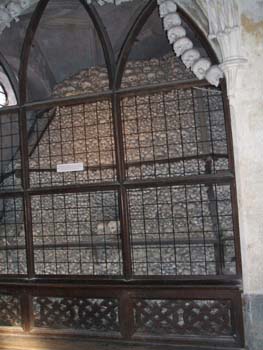 Bone decorations in Kostnice Ossuary, near Kutna Hora