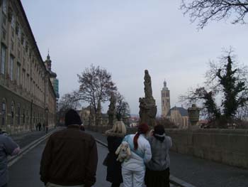 Jesuit College and All St. Bridge, leading from St. Barbara, Kutna Hora