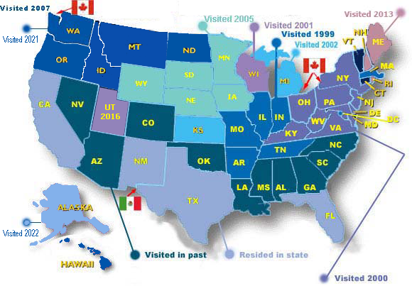 US States Visited