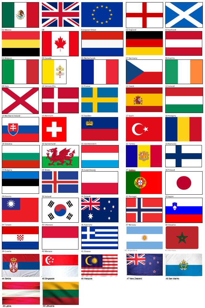 Visited Flags